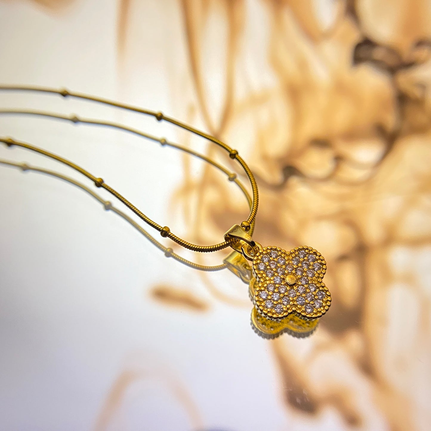 Golden Clover Necklace