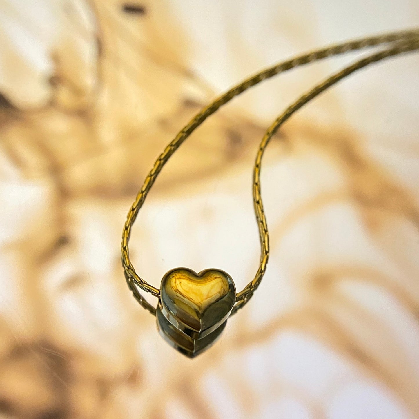 Closeup View of Heartlight Necklace