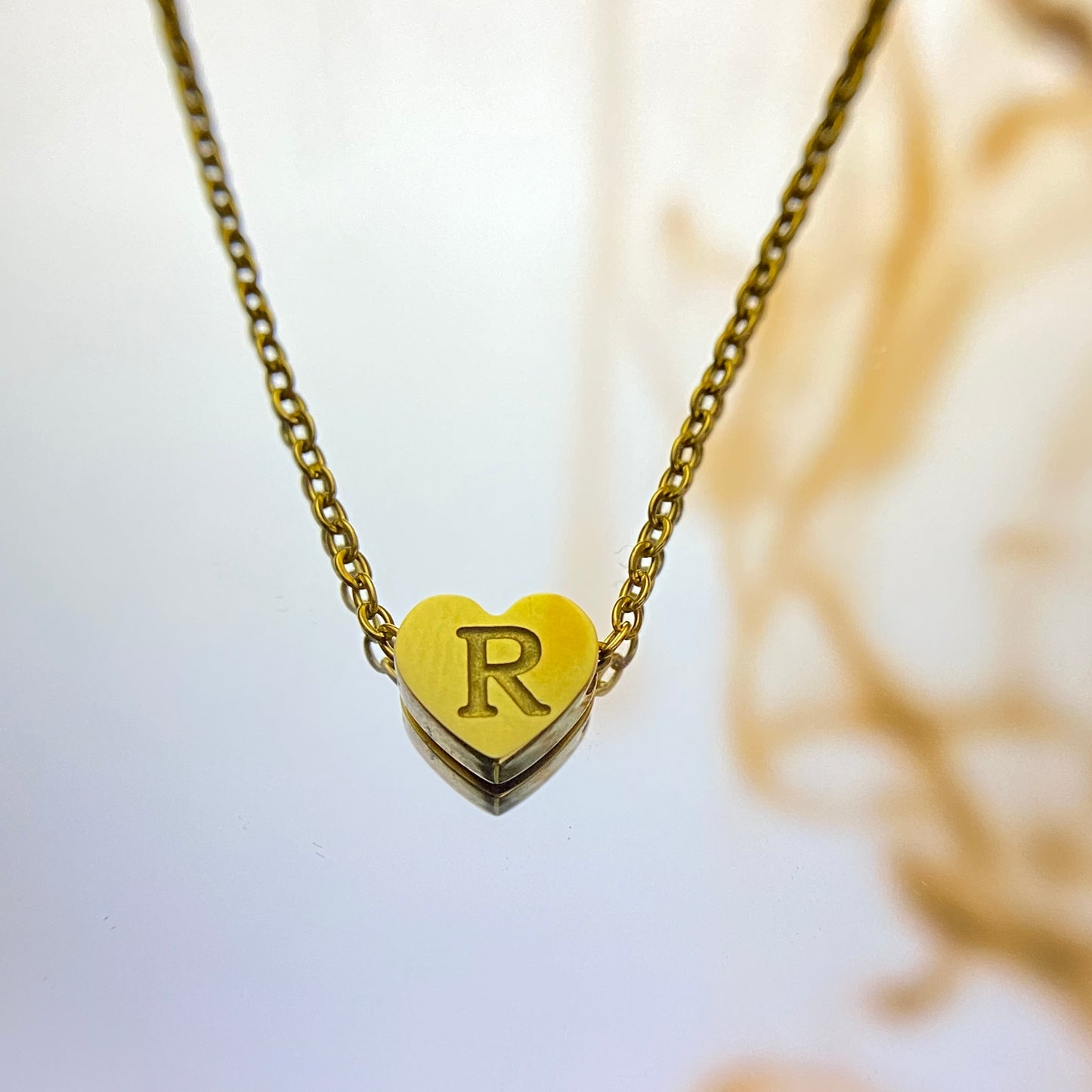 Heart Initial Necklace