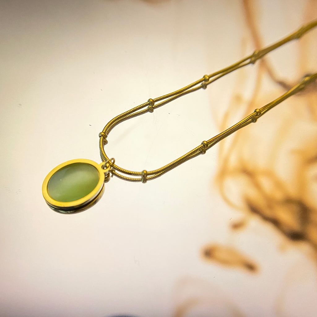 Green Olive Drip Chain