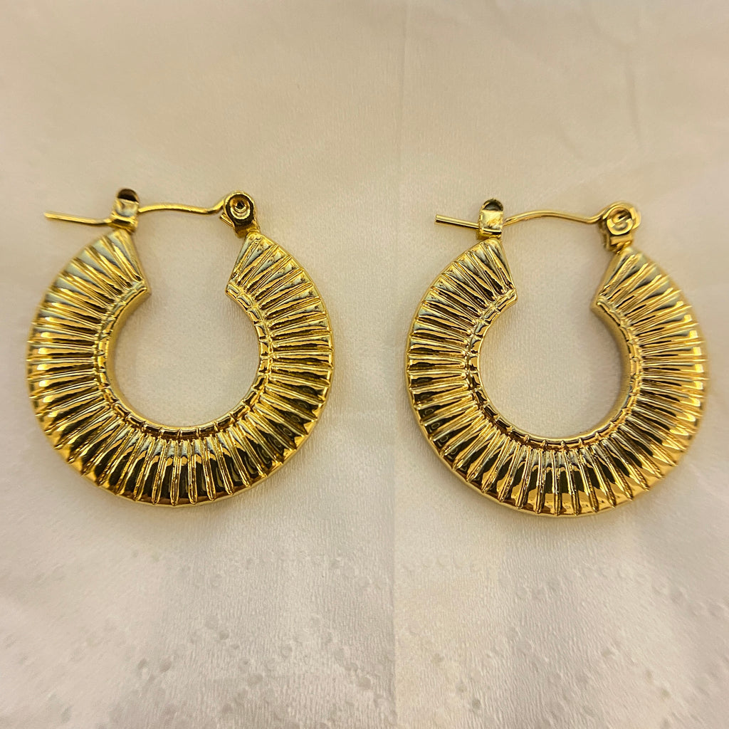 Classic Ridge Hoop Earrings