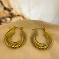 Classic Ridge Hoop Earrings
