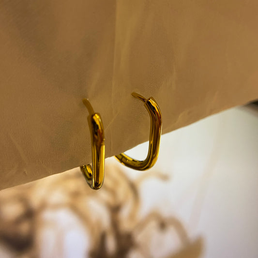 Golden Frame Earring