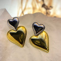 Duo Heart Drop Earrings