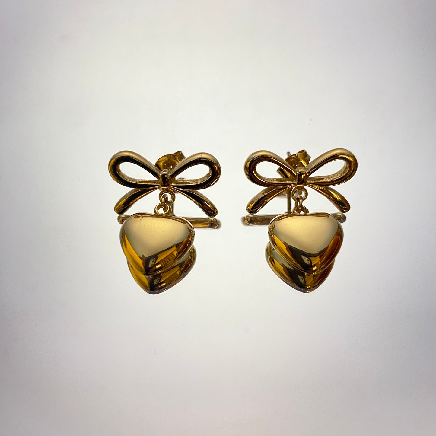 Bow Heart Earrings